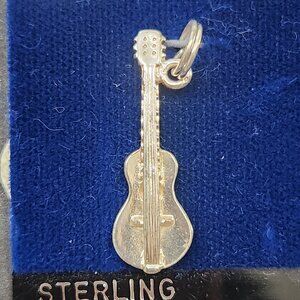 NWT Vintage Cellini Sterling Silver Guitar Charm